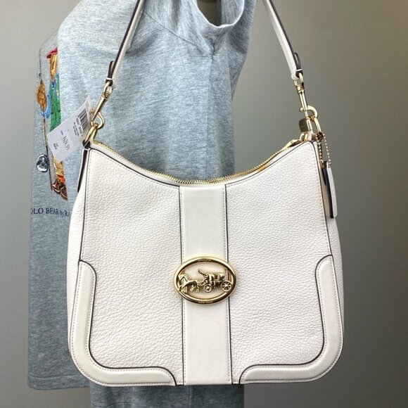 Coach Handbags - Coach C1534 Georgie Hobo in Chalk - Two small dents located near the zipper